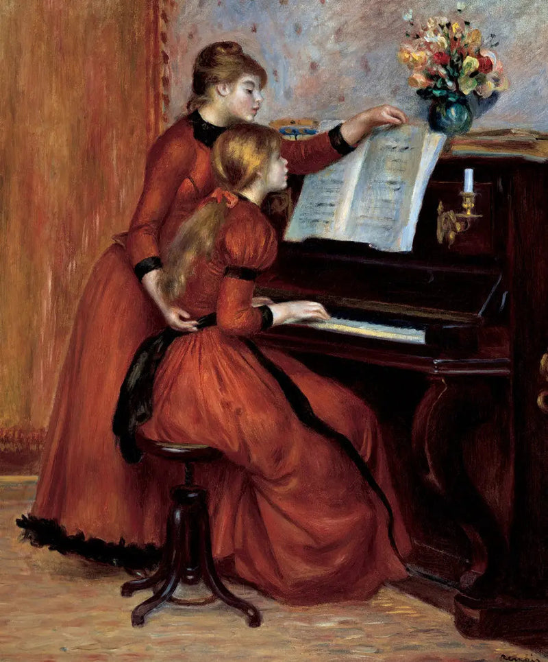A Lição de Piano - Pierre-Auguste Renoir