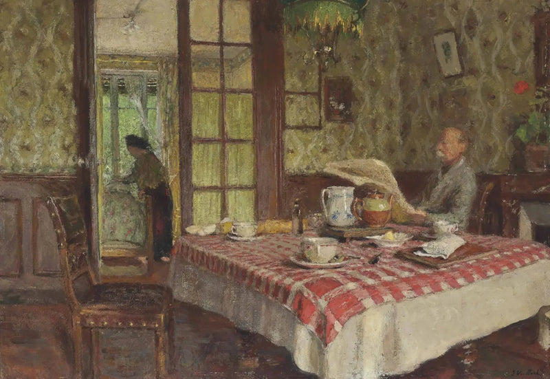 A leitura na sala de jantar, Vaucresson - Édouard Vuillard