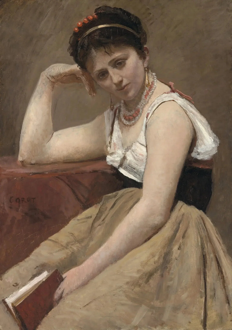 A Leitura Interrompida - Jean-Baptiste Camille Corot