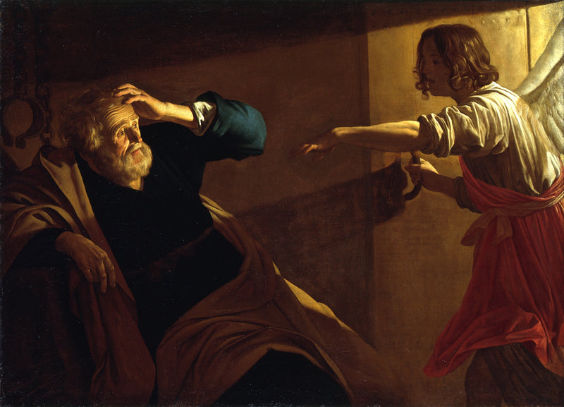 A libertação de São Pedro da prisão pelo anjo - Gerrit van Honthorst