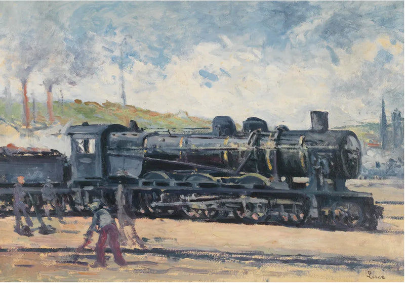 A locomotiva, arredores de Charleroi - Maximilien Luce