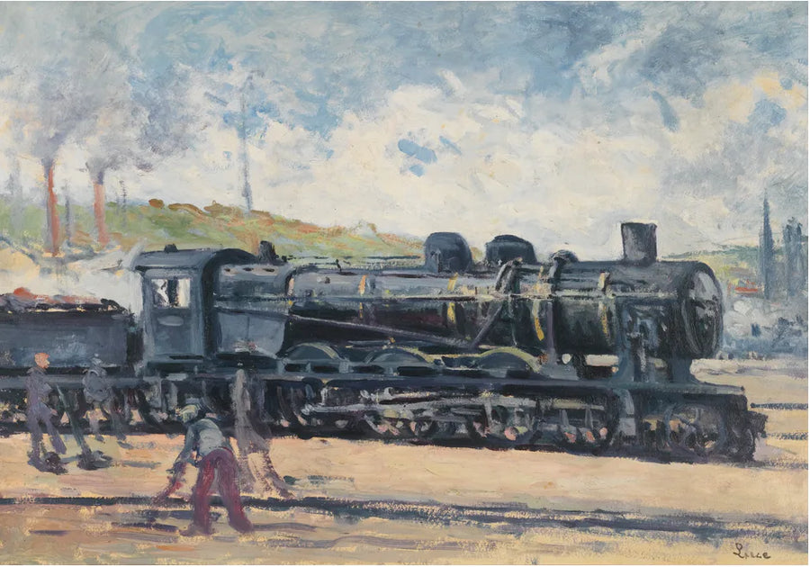 A locomotiva, arredores de Charleroi - Maximilien Luce