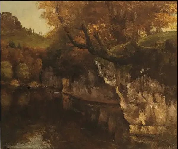 La Loue em Scey-en-Varais - Gustave Courbet