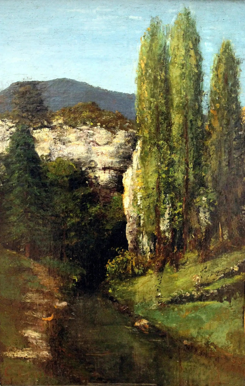 La Loue nas montanhas do Jura - Gustave Courbet