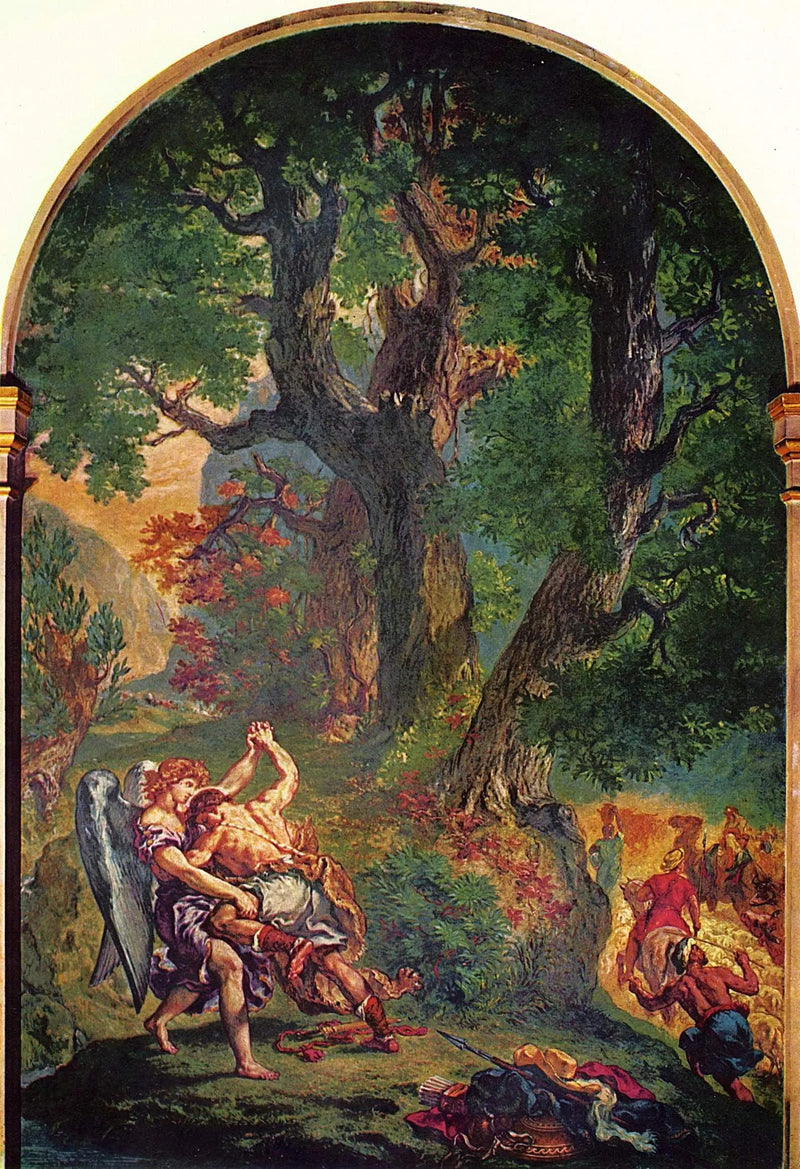 A Luta de Jacó com o Anjo - Eugène Delacroix