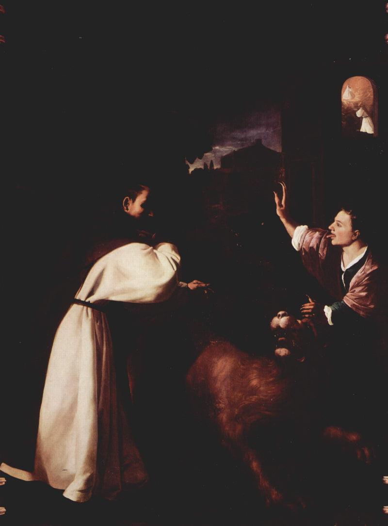 A luta do irmão Diego de Orgaz contra os demônios - Francisco de Zurbarán