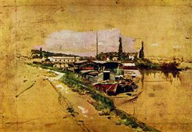 A Máquina de Marly (O Sena em Bougival) - Giovanni Boldini