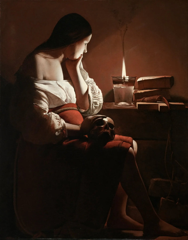A Madeleine com a chama fumegante - Georges de La Tour