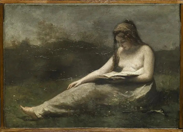 A Madeleine lendo - Jean-Baptiste Camille Corot
