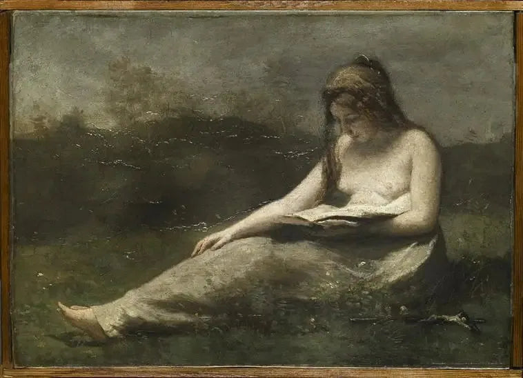 A Madeleine lendo - Jean-Baptiste Camille Corot
