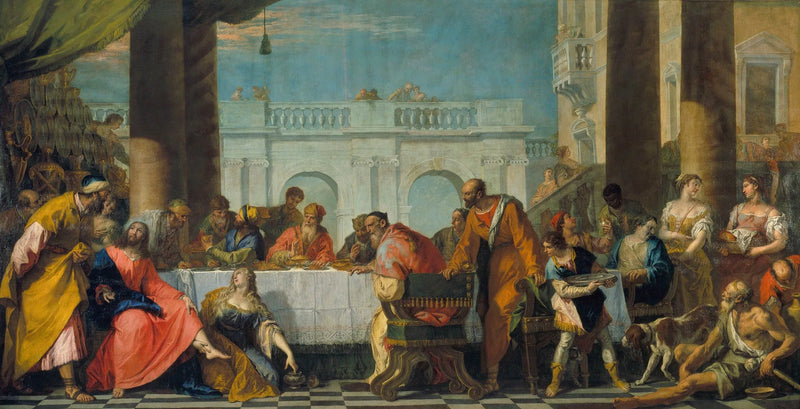 A Madalena ungiendo os pés de Cristo - Sebastiano Ricci