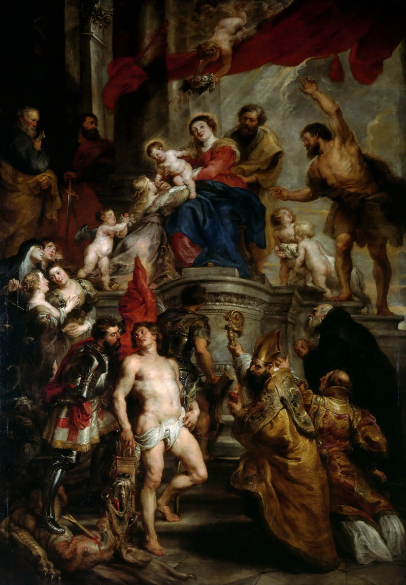 A Madona acompanhada de santos - Peter Paul Rubens