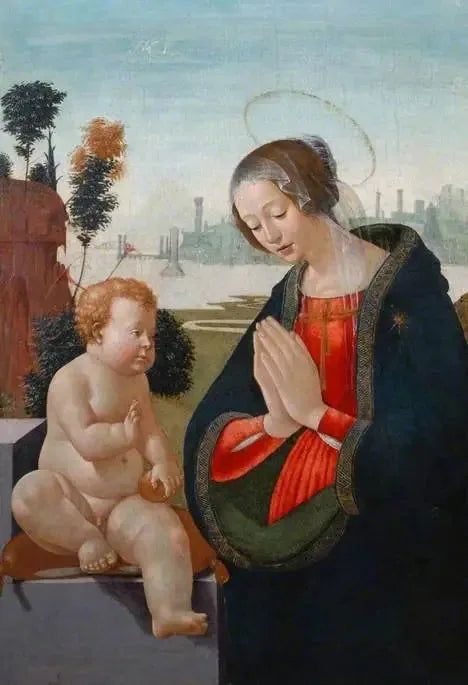 A Madona adorando o Menino - Domenico Ghirlandaio