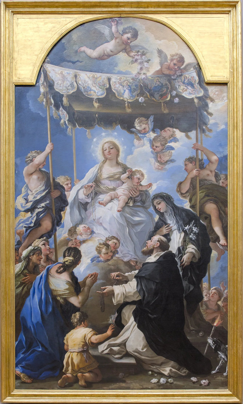 A Madona com dossel - Luca Giordano