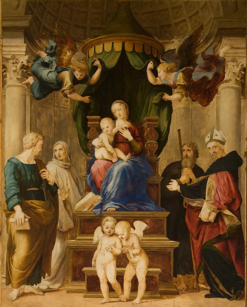 A Madona com Baldaquino - Rafael Sanzio