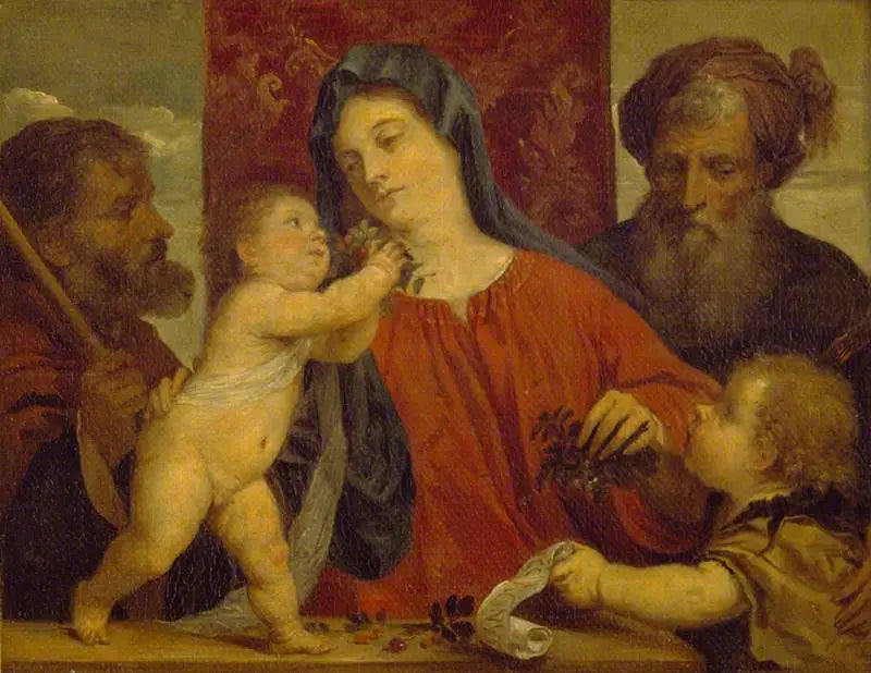 A Madona com cerejas - David Teniers Júnior