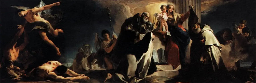 A Madona do Carmo e as almas do purgatório - Giovanni Battista Tiepolo