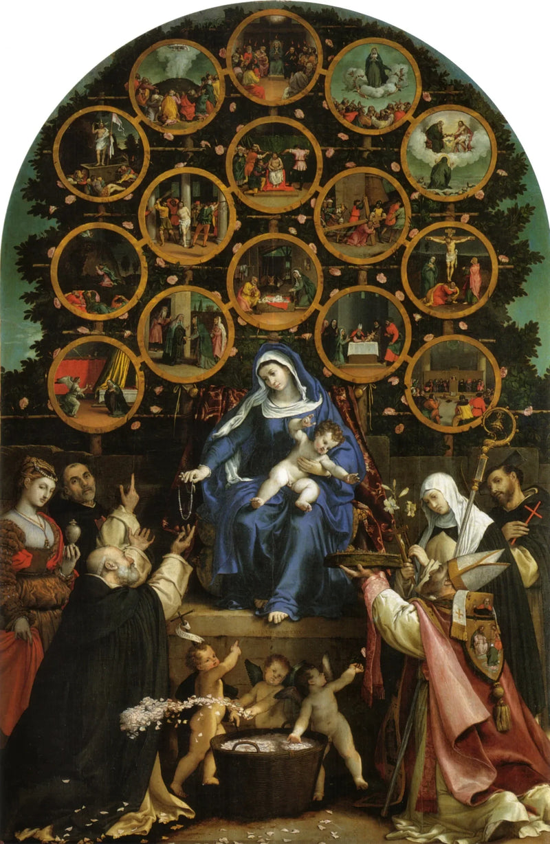A Madona do Rosário - Lorenzo Lotto