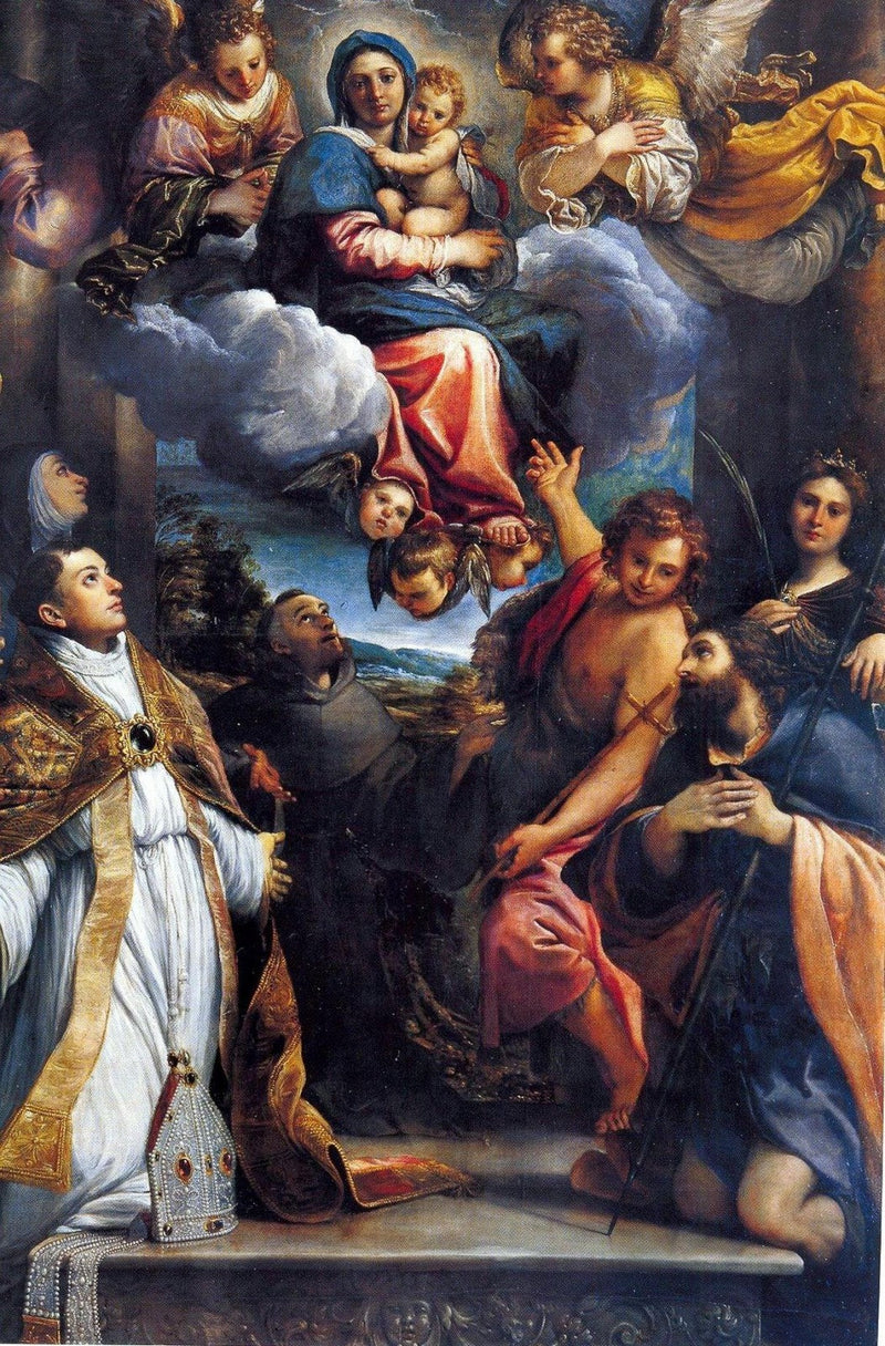 A Madona na Glória com os Santos - Annibale Carracci