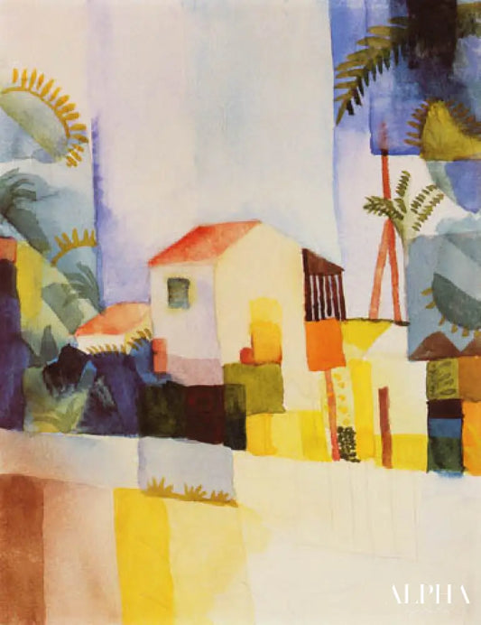 La maison claire - August Macke - Reproductions de tableaux et peintures haut de gamme