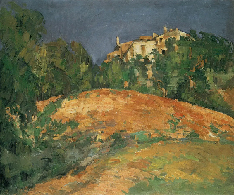 A casa de Bellevue na colina - Paul Cézanne