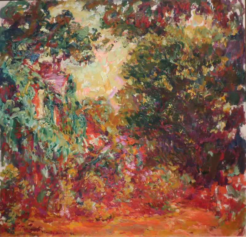 A casa do artista vista do jardim das rosas - Claude Monet