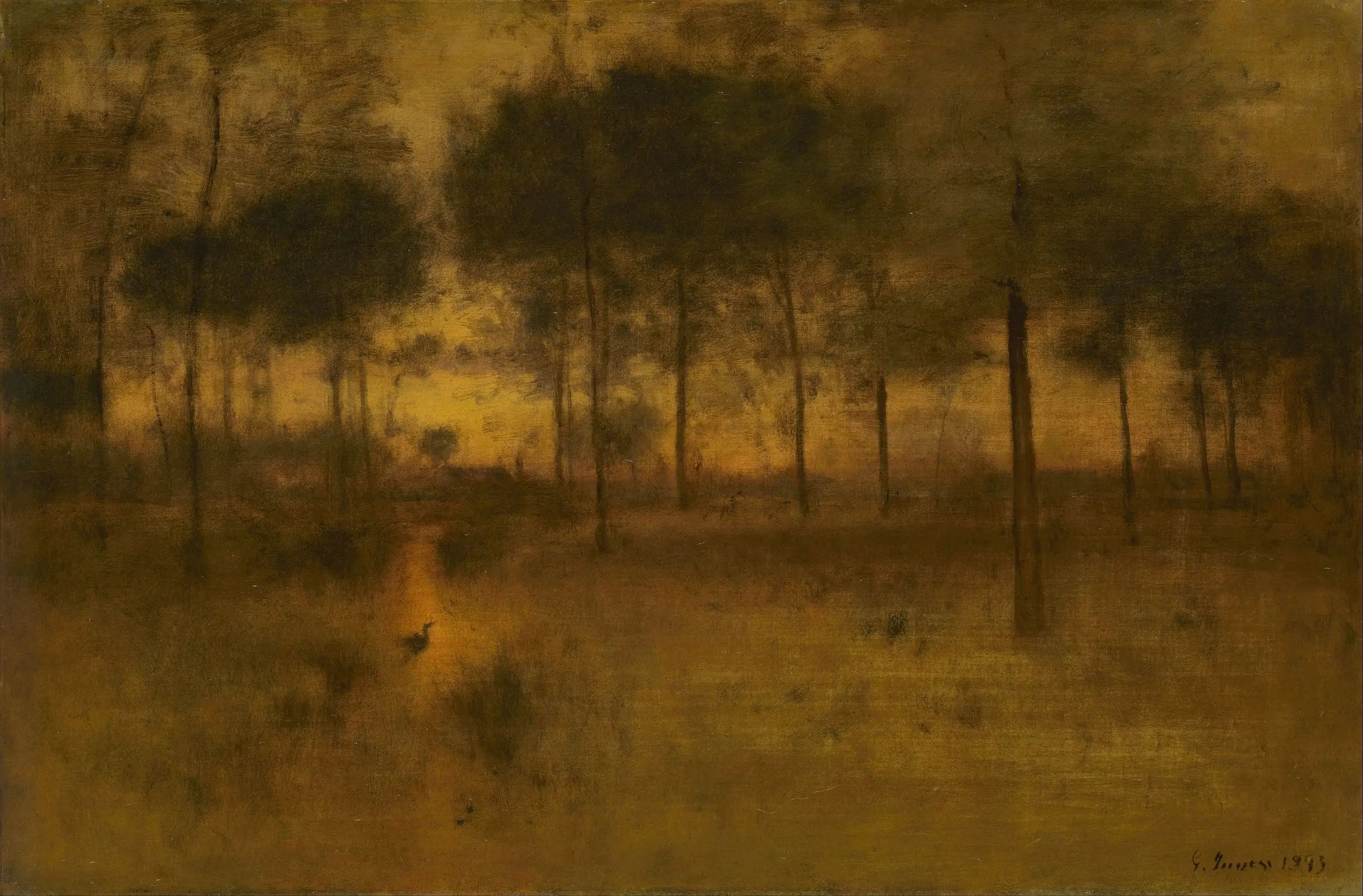La maison du héron - George Inness - Alpha Reproduction