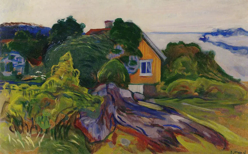 A Casa perto do fiorde - Edvard Munch