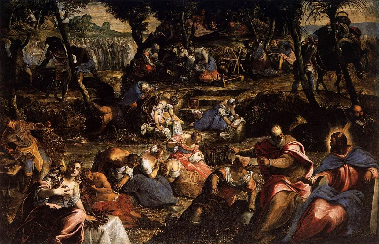 La Manne - Jacopo Tintoretto image 1 copie peinte à la main à l’huile