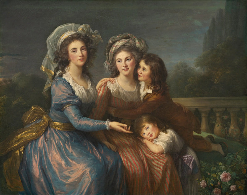 A marquise de Pezay e a marquise de Rougé com seus filhos Alexis e Adrien - Élisabeth Vigée Le Brun