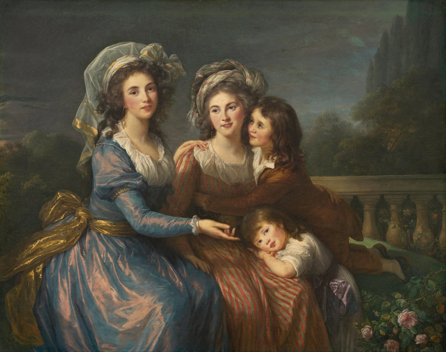 A marquise de Pezay e a marquise de Rougé com seus filhos Alexis e Adrien - Élisabeth Vigée Le Brun