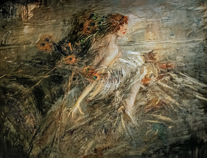 A Marquise Luisa Casati com penas de pavão - Giovanni Boldini