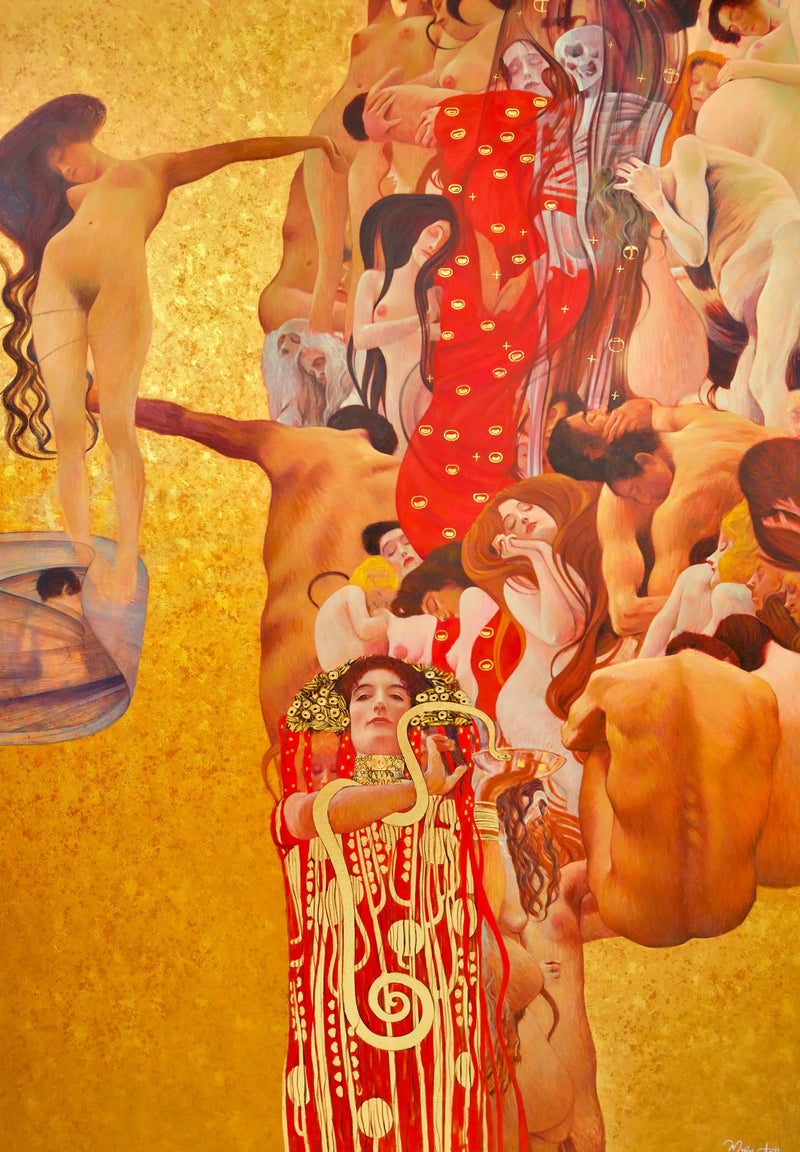 A Medicina – Uma Obra Reimaginada de Gustav Klimt por Master Apollon | 180 x 270 cm