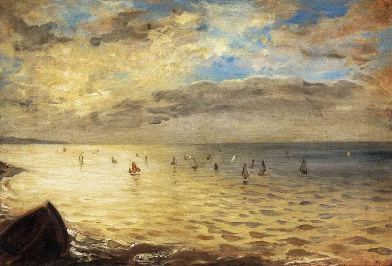 O Mar visto das alturas de Dieppe - Eugène Delacroix
