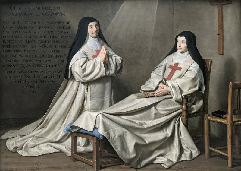 A Mãe Catarina-Agnès Arnault e a irmã Catarina de Sainte Suzanne de Champaigne - Philippe de Champaigne