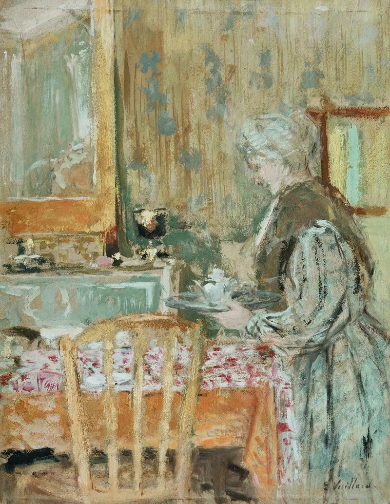 A mãe do artista servindo chá - Édouard Vuillard