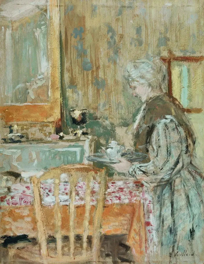 A mãe do artista servindo chá - Édouard Vuillard