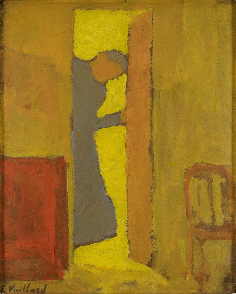 A Mãe do artista abrindo uma porta - Édouard Vuillard