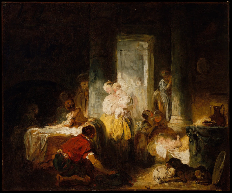 A mãe feliz - Jean-Honoré Fragonard