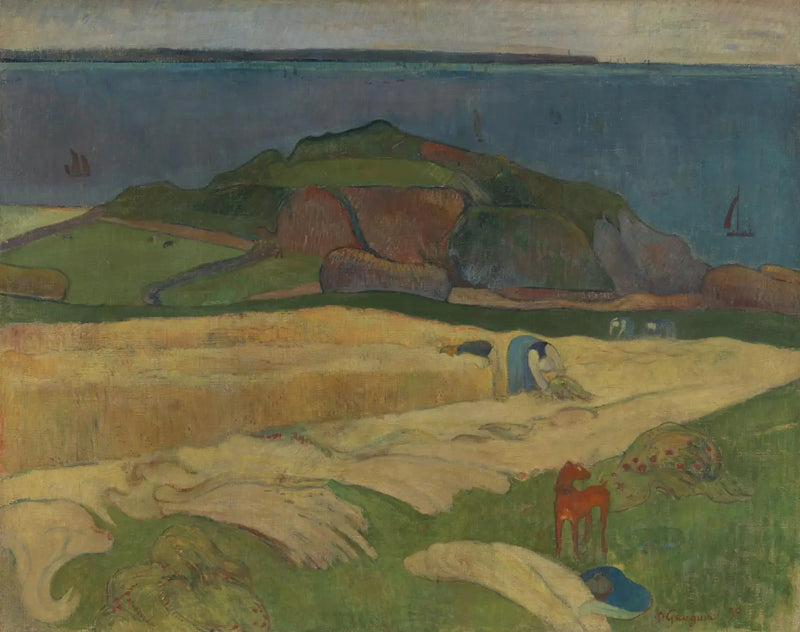 A Colheita à Beira do Mar, Le Pouldu - Paul Gauguin