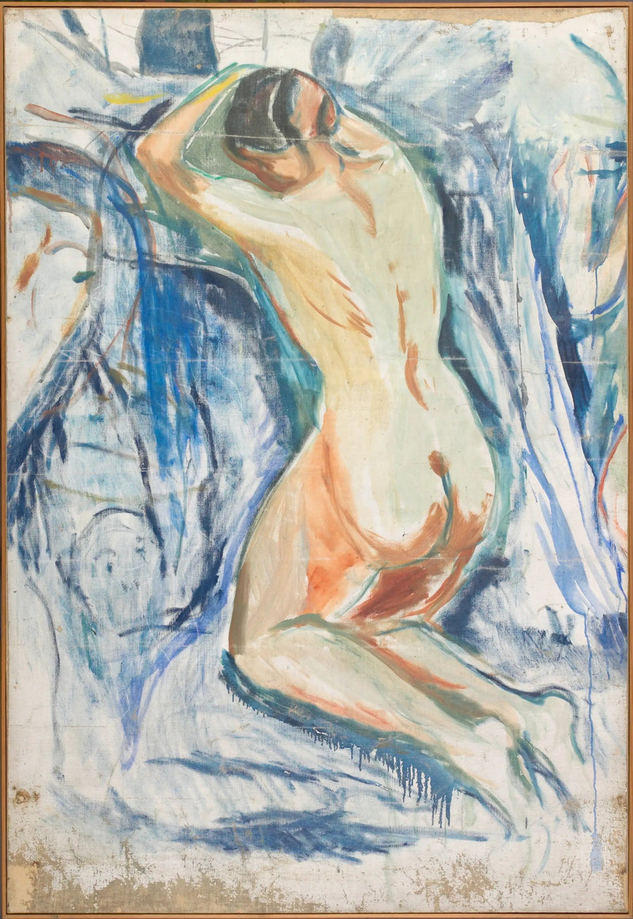 A Montanha Humana: nu ajoelhado - Edvard Munch
