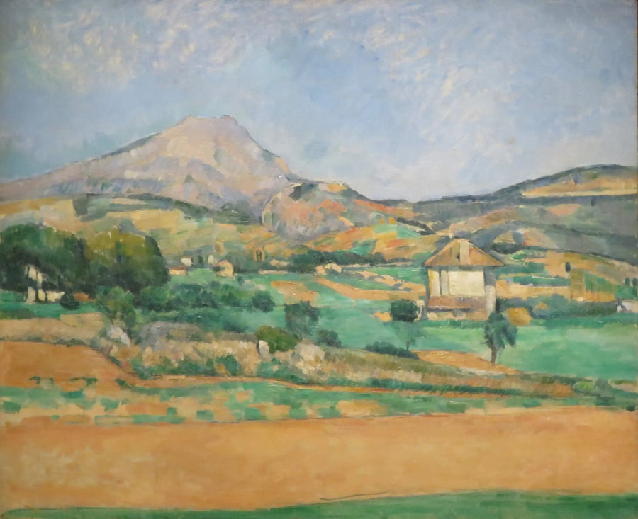 A Montanha Sainte-Victoire vista do caminho de Valcros (e a bastida La Générale) - Paul Cézanne