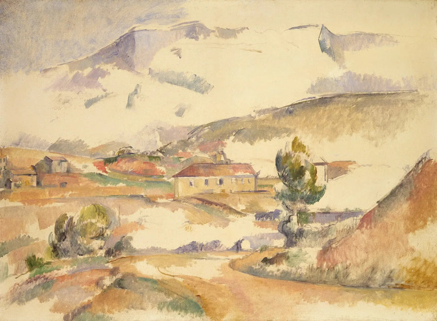 A montanha Sainte-Victoire vista da Ponte de Bayeux em Meyreuil - Paul Cézanne