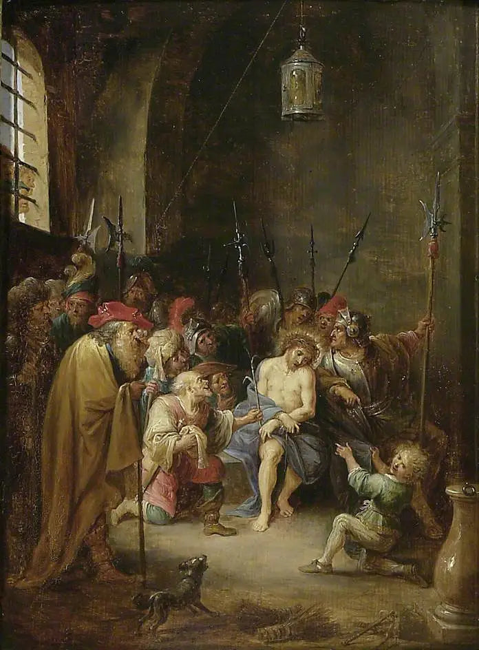 A zombaria de Cristo - David Teniers Júnior