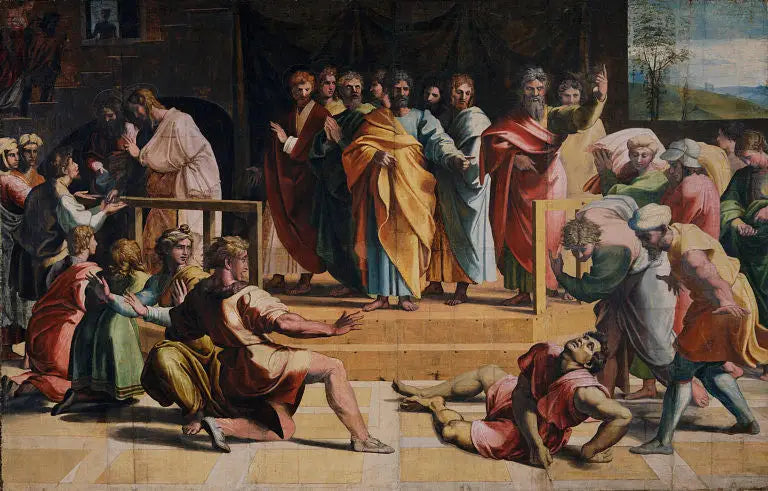 A Morte de Ananias - Raphaël Sanzio