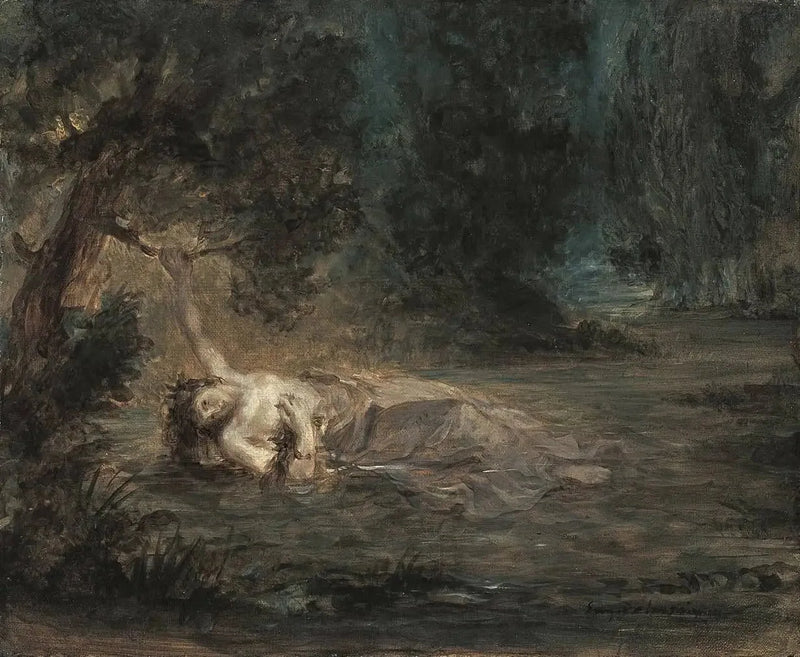 A Morte de Ofélia - Eugène Delacroix