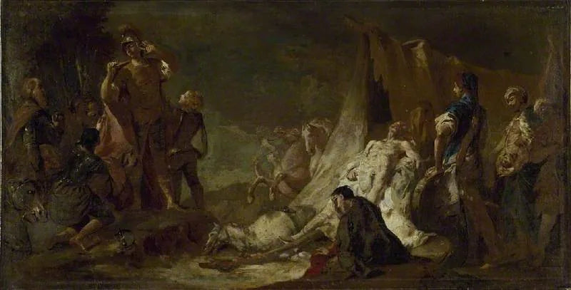 A morte de Dario - Giovanni Battista Piazzetta