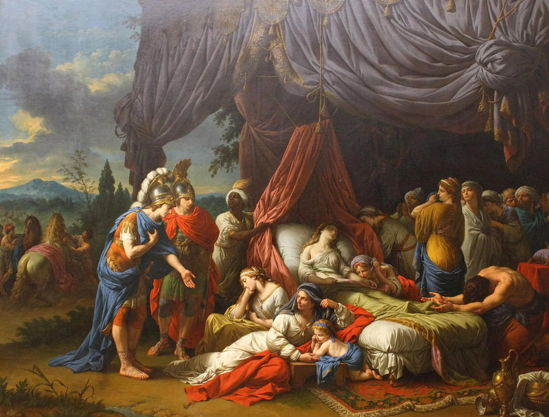A morte da esposa de Dario - Louis Jean François Lagrenée