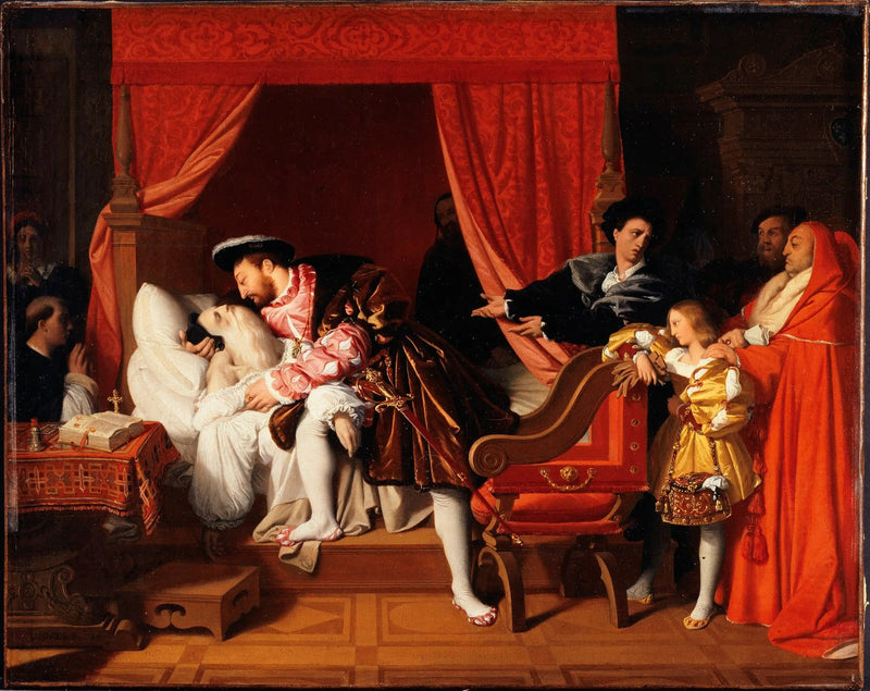 A morte de Leonardo da Vinci - Jean-Auguste-Dominique Ingres