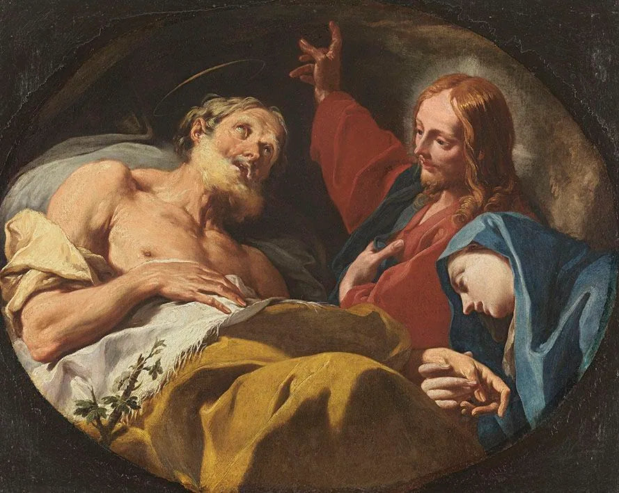 La mort de saint Joseph - Giovanni Battista Pittoni image 1 copie de tableau peinte à la main